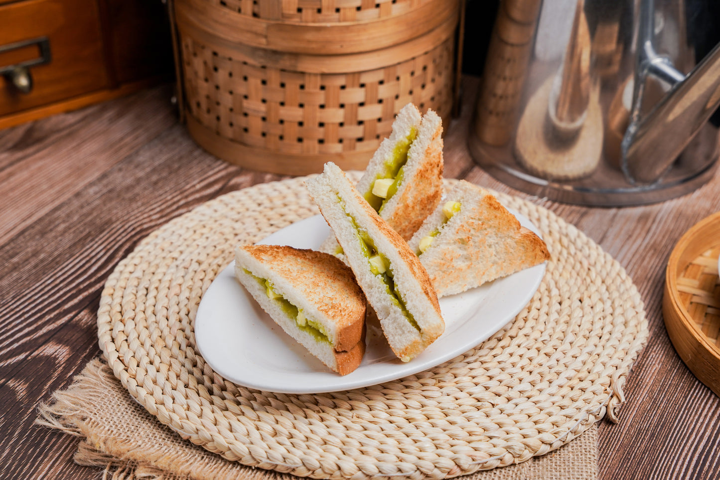 Hainan Toasted Bread with Butter Kaya