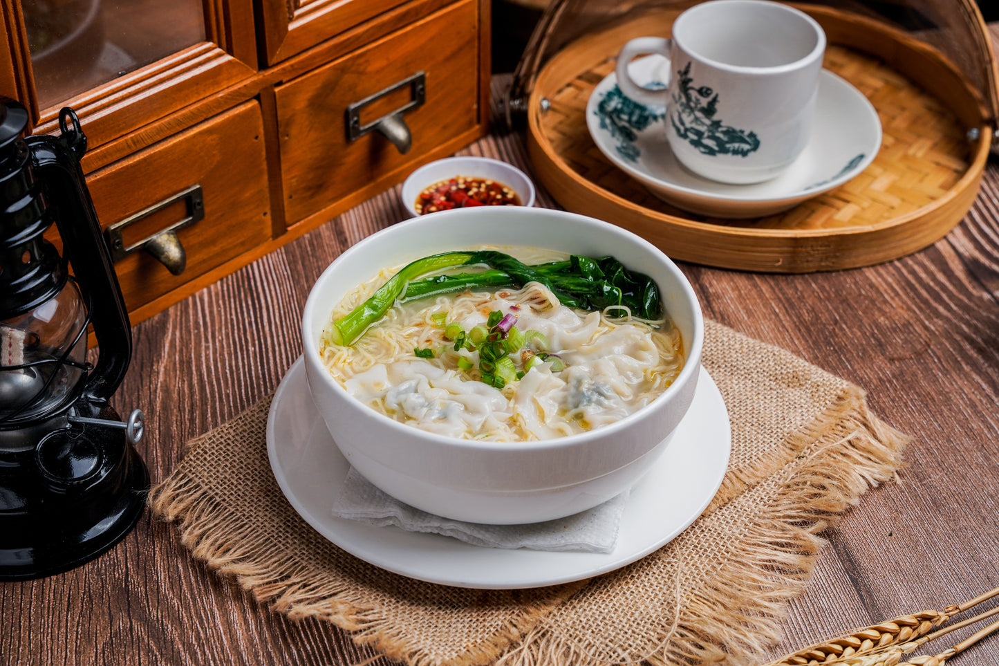 Soup Egg Noodles with Dumplings