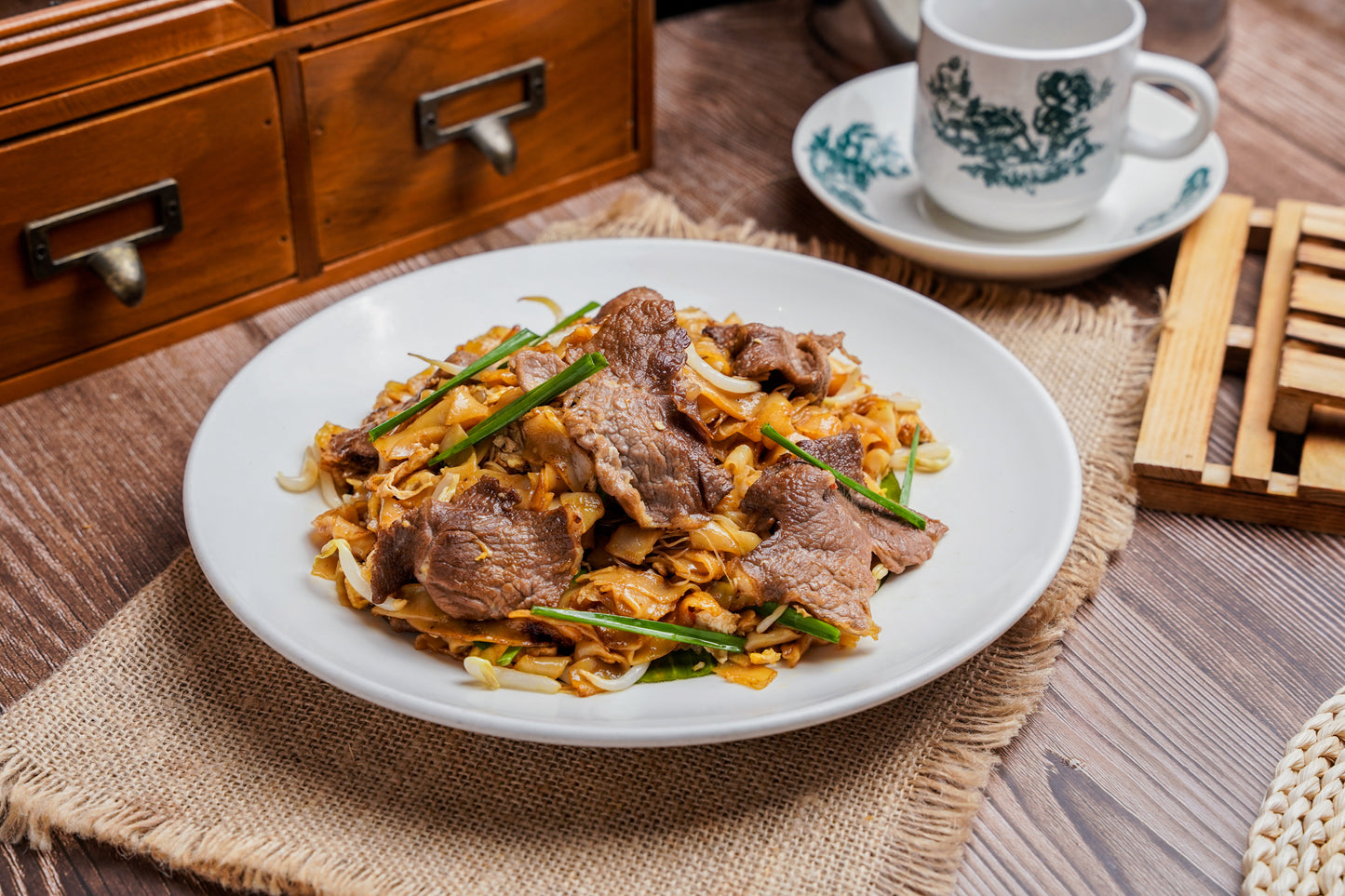 Wok Fried Kway Teow with Beef Slices