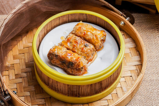 Beancurd Rolls with Sweet Sour Sauce