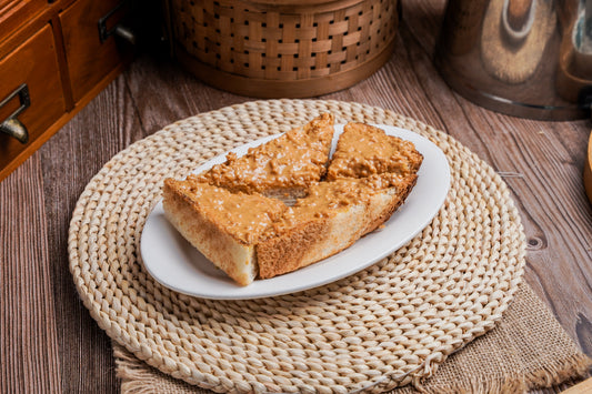Roti Kulit Bakar with Peanut Butter